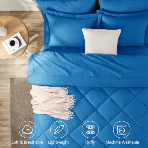 Oversized Queen Comforter Set Royal Blue
