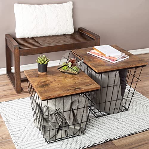 End Tables Square Nesting Tables Set of 2 (2 Count)