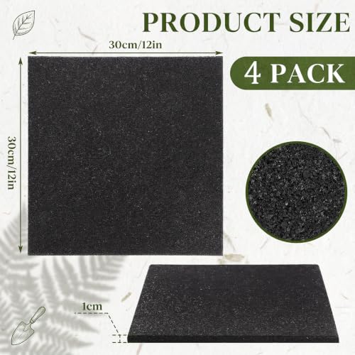4 Pcs Rubber Stepping Stones Outdoor 12 x 12 Inch (4 Count)