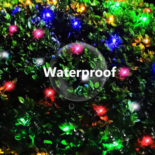 Solar Net Lights Outdoor Mesh Lights Christmas Waterproof 19 Modes Timer Tree Wrap for Fence