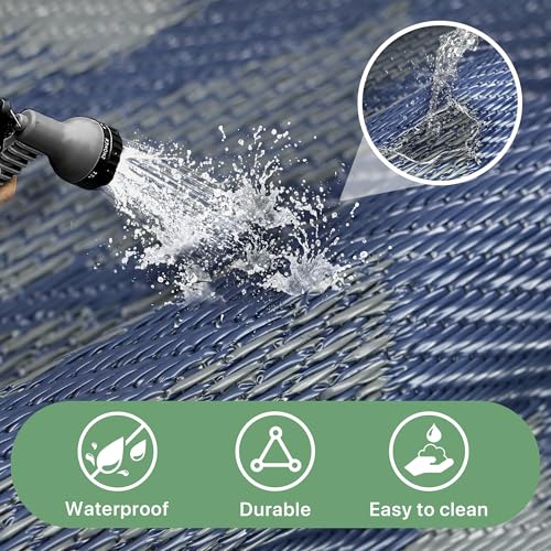 Outdoor Rug Waterproof Plastic Rugs for Patio (108 Sq Ft)