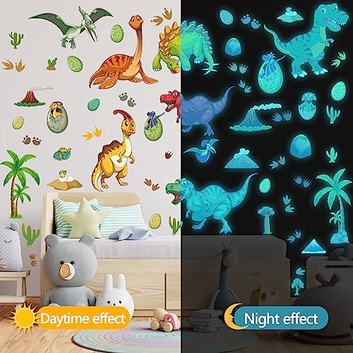 Glow in The Dark Dinosaur Wall Decals (3 Count)