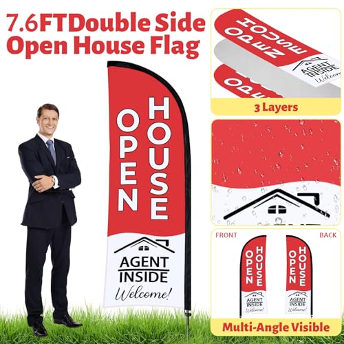 88 Pcs Open House Signs for Real Estate Agent Supplies (88 Count)
