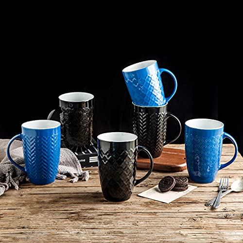 20 oz Large Coffee Mugs Set of 6 (6 Count)