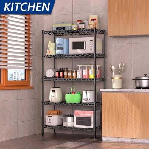 5 Shelf Adjustable Heavy Duty Storage Shelving Unit