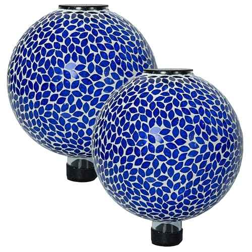 Sunnydaze Solar Gazing Ball for Garden (2 Count)