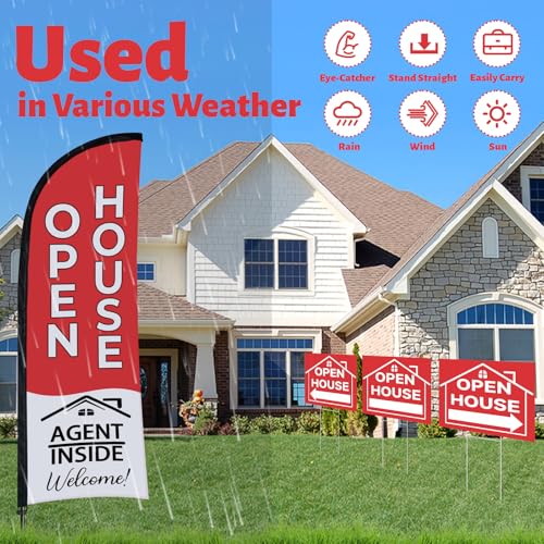 88 Pcs Open House Signs for Real Estate Agent Supplies (88 Count)