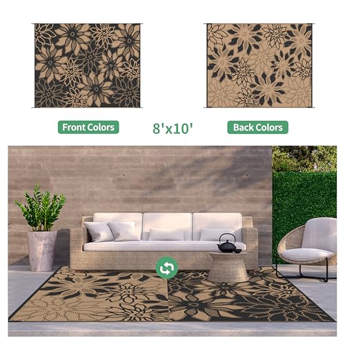 Outdoor Rug Waterproof Plastic Rugs for Patio (80 Sq Ft)