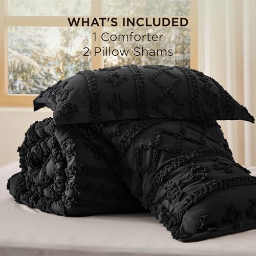 Tufted Boho Comforter Set Queen Size