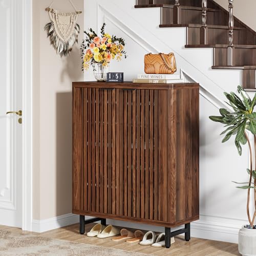 6 Tier Shoe Cabinet with Shutter Doors
