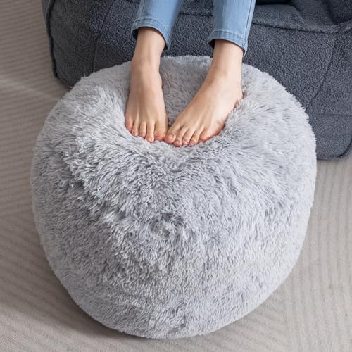 Round Stuffed Pouf Ottoman