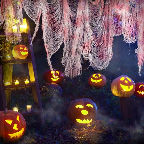 5 Pack 30'' x 72'' Stretchy Blood Red Creepy Cloth Halloween Decor (5 Count)