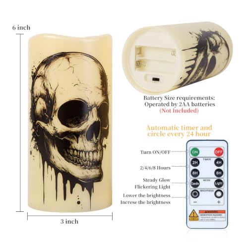 3"x6" Halloween Flameless Candles (2 Count)