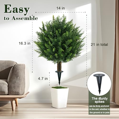 4 Pack UV Resistant Fake Bushes (4 Count)