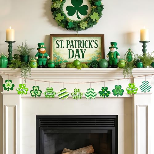 80PCS Wooden Shamrock Ornaments to Paint St. Patrick's Day Decorations (80 Count)