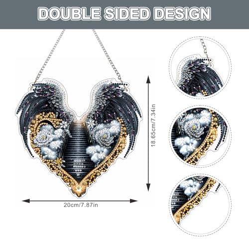 DIY Angel Wings Diamond Painting Hanging Ornament