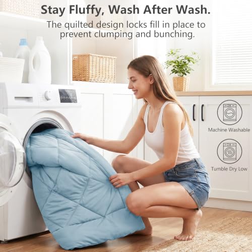 King Size Comforter Set Light Blue