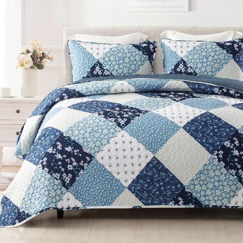 Reversible Boho Quilts Twin Size Blue