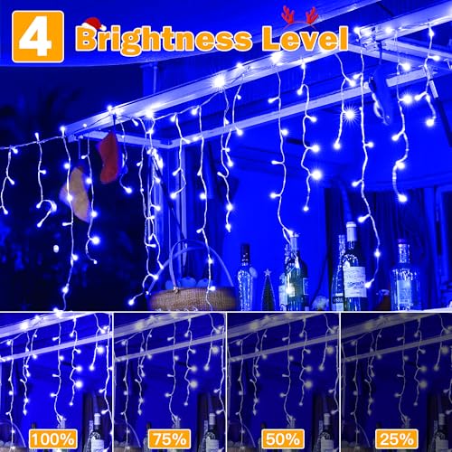 Icicle Lights for Outside 720LED 60FT (60 Foot)