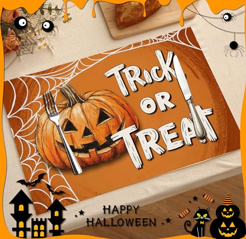 Halloween Pumpkin Placemats Set of 4 (4 Count)