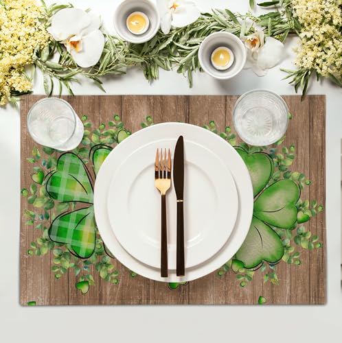 St Patricks Day Eucalyptus Leaves Placemats Set of 4 (4 Count)