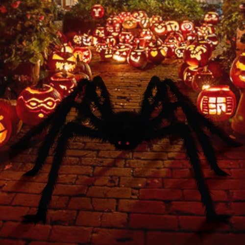 3 Pack Giant Spiders Halloween Decorations (10FT)