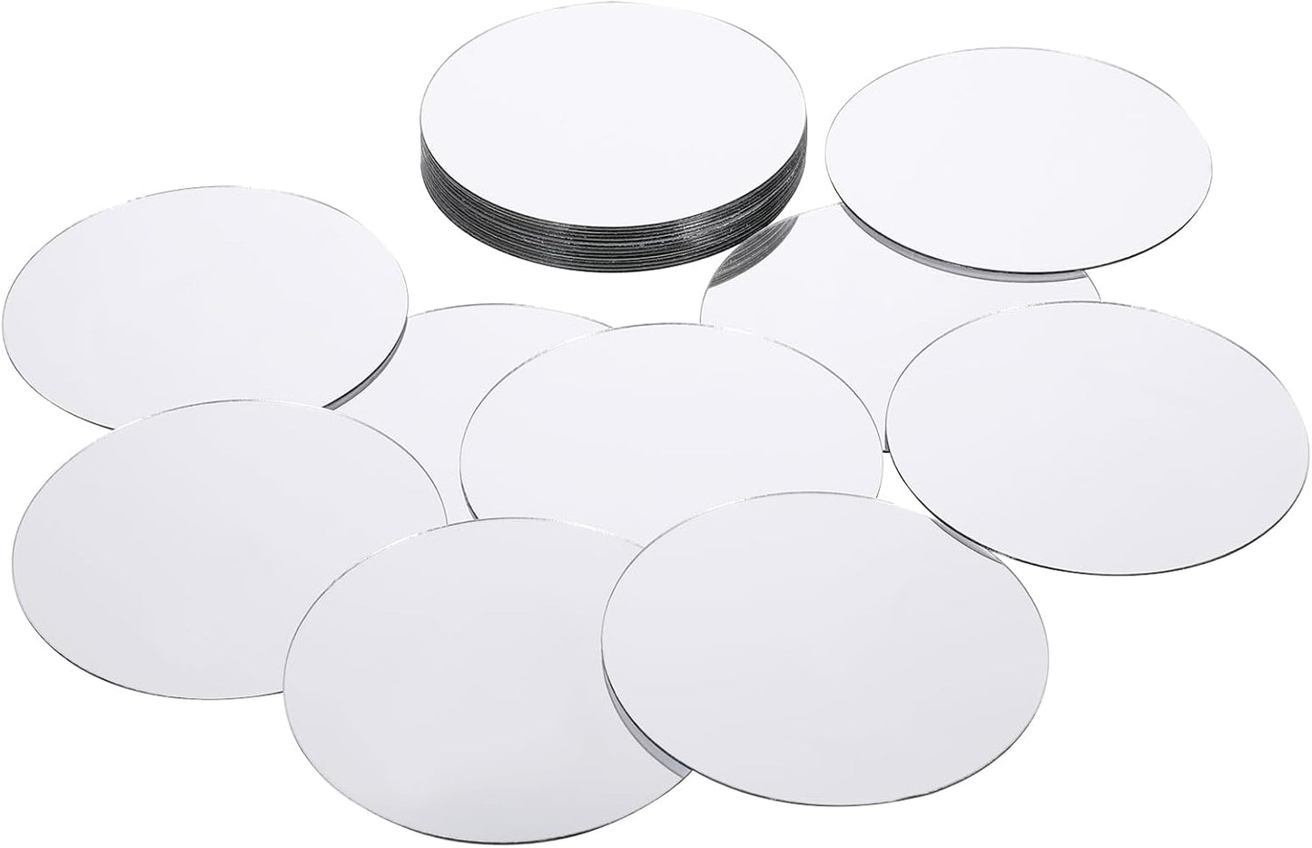 20pcs Mini Acrylic Mirror Tiles Round Mirror Stickers 3in Self Adhesive Small Round Mirror Small Circle Mirror DIY Crafts Small Decorative Mosaic Mirror Sheets for Walls