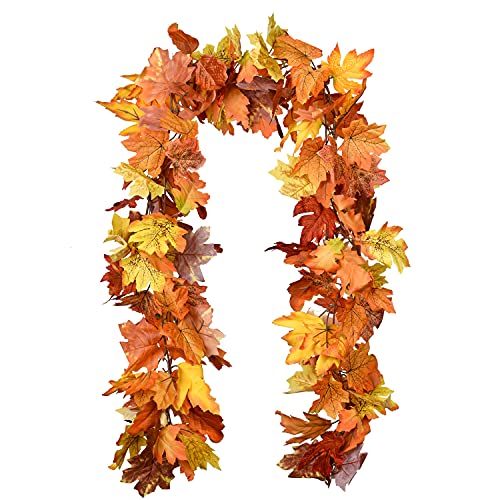 2 Pack Maple Leaves Fall Garland Clearance