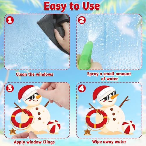 Christmas July Window Clings (9 Count)