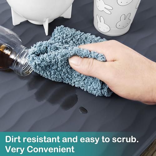 Waterproof Silicone Under Sink Mat 37'' x 22'' Shelf Liner for Kitchen and Bathroom (774 sq in)