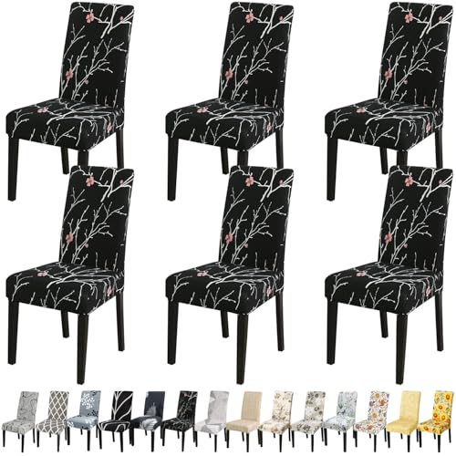 Pattern Chair Covers for Dining Room Set of 6