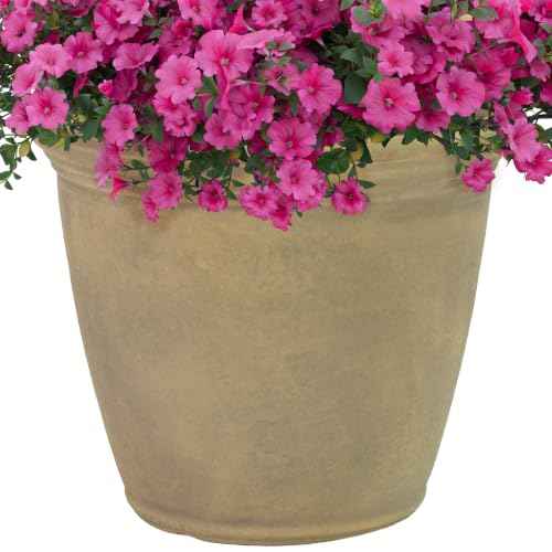 Sunnydaze Anjelica 15.25'' Large Plastic Planter Pot for Plants