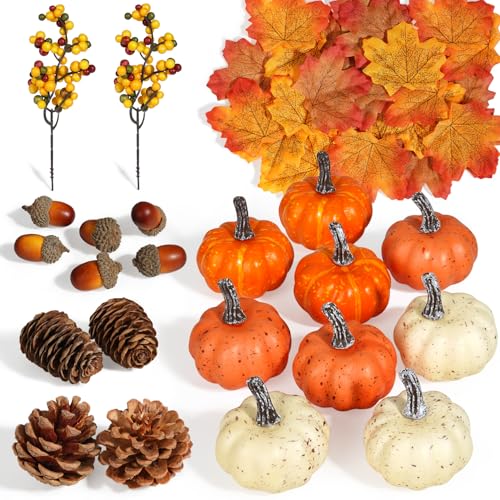 51 PCS Artificial Pumpkins (51 Count)