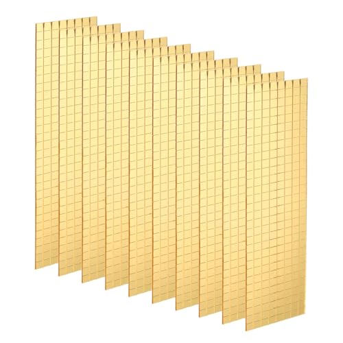Mirror Mosaic Tiles 5x5mm Square Gold 10 Sheet 4800 Pcs (4800 Count)