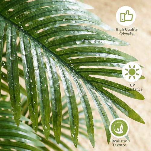 Artificial Palm Tree Indoor Plant 4FT Tall Fake Tropical Palm Tree in Pot