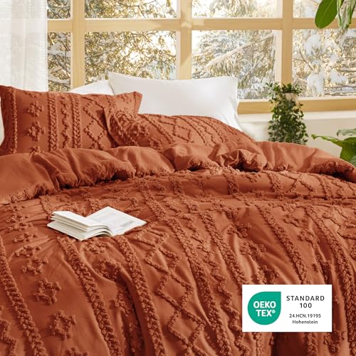 Tufted Boho Comforter Set Queen Size