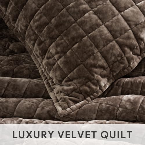 Channel Box Stitch Velvet Quilt Set