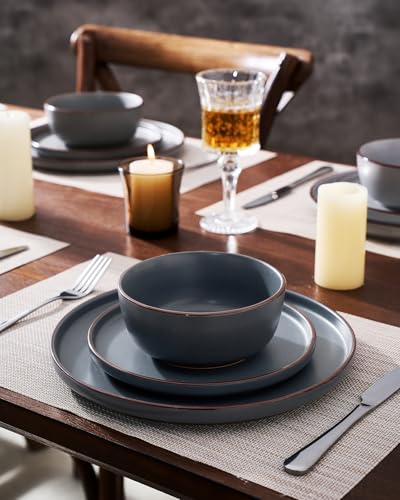 Mercury 16 Piece Stoneware Plates and Bowls