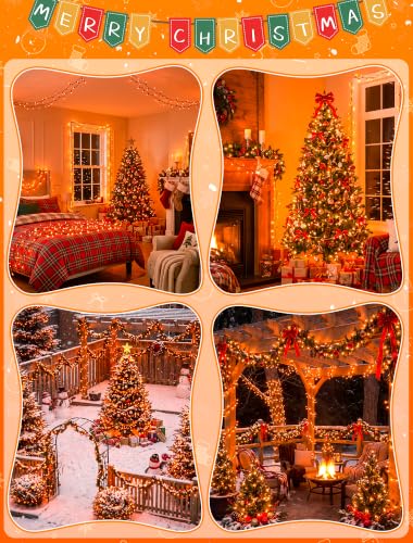 100 Count Orange Halloween String Lights Outdoor