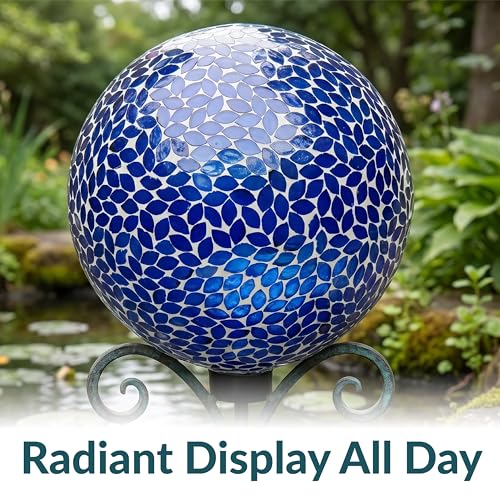 Sunnydaze 10" Mosaic Glass Gazing Ball for Garden