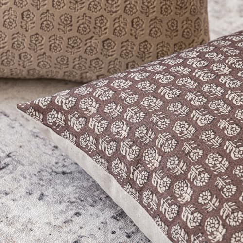 Decorative Floral Print Throw Pillow Covers 22×22 Inch