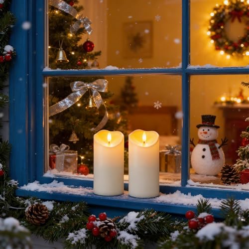 6”x3” Outdoor Waterproof Flameless Candles (2 Count)