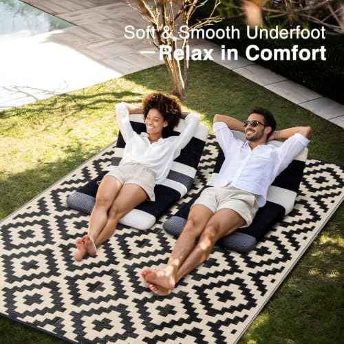 Outdoor Rug 8x10 ft Waterproof Reversible Mat