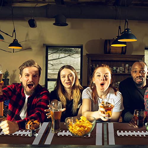 Football Plastic Placemats Set of 6 Sport Table mats 17×13×0.04in (6 Count)
