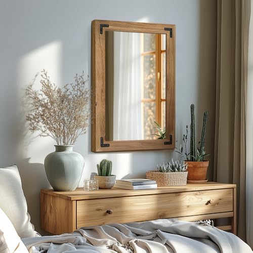 Wood Framed Bathroom Vanity Mirror for Wall
