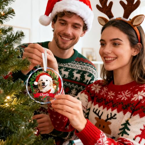 Personalized Dog Ornaments for Christmas Tree with Photo
