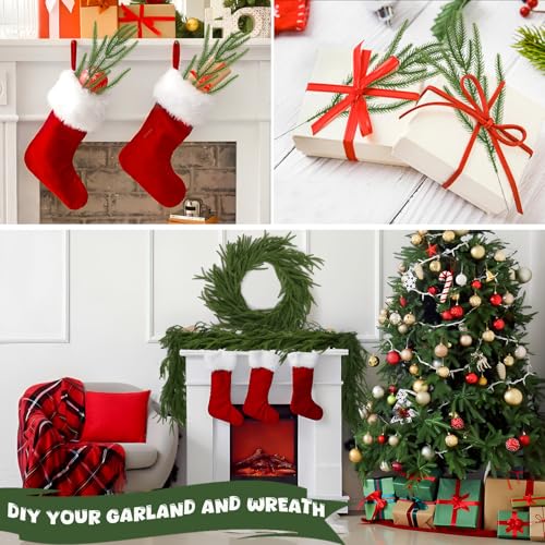 Christmas Norfolk Pine Picks Artificial Greenery Branches (100 Count)