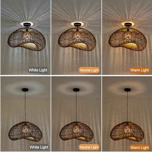 23.6" Rattan Pendant Light