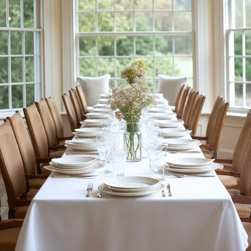 White Table Cloths Rectangular (8 Count)