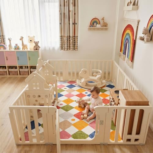 5x7 Nursery Rug Washable Kids Playroom Rug Colorful Classroom Decor (35 Sq Ft)